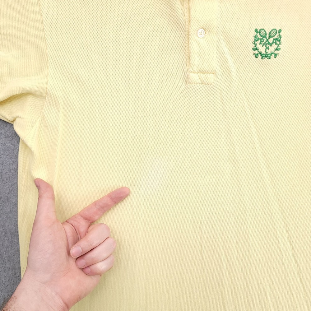 Izod‎ Lacoste Polo Shirt Mens L Patron Vintage 1980s Princess Anne Country Club - Picture 6 of 11